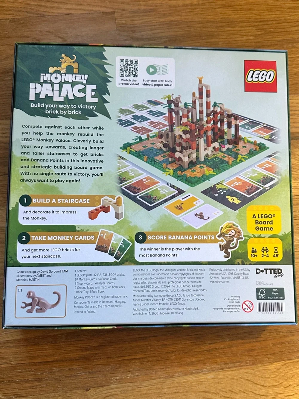 LEGO Monkey Palace Board Game, Brick Building Strategy Board Game for Kids adult